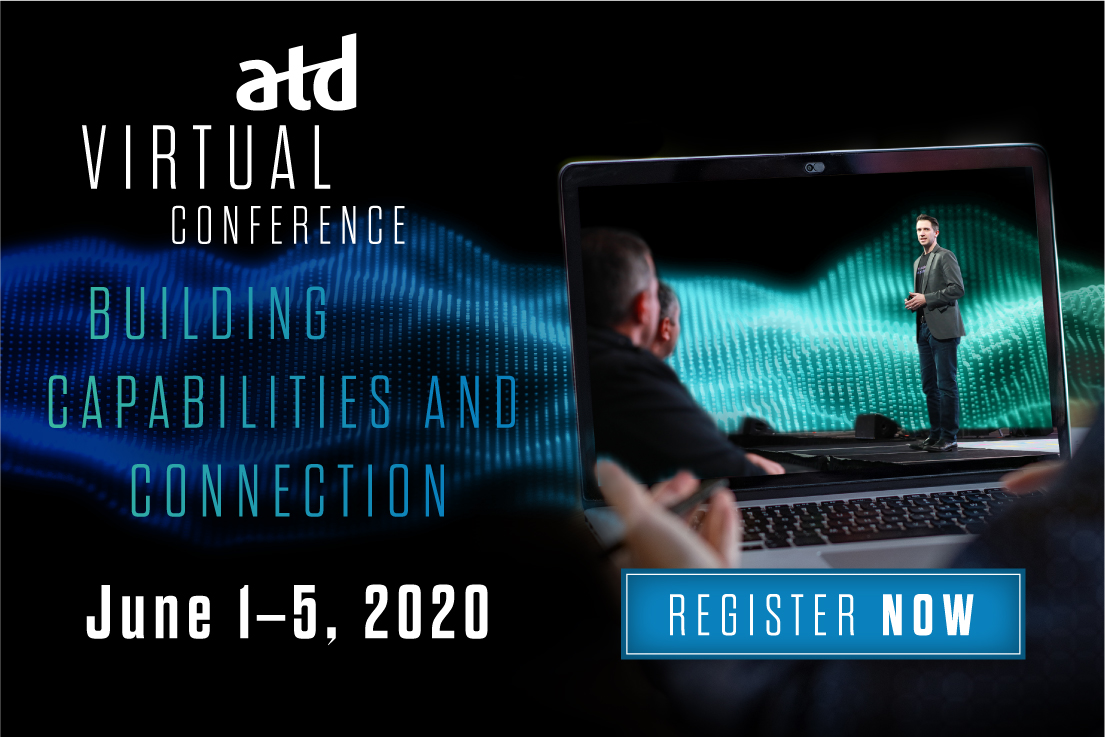 ATDNOLA's tweet photo. Be a part of ATD's history as we come together for a new learning experience. Introducing the ATD Virtual Conference: Building Capabilities and Connection coming to you online on June 1–5. Register today! https://t.co/V9bafhHKBu https://t.co/4oQ9NCNBSv