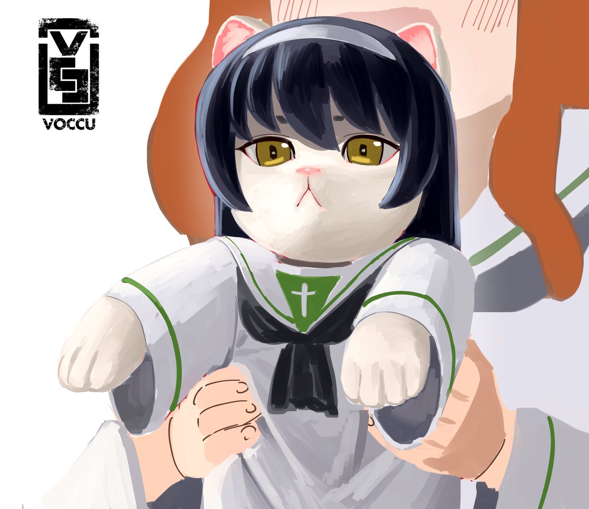 ガルパン「Oh no, Mako has been turned into a cat!
」|Vocのイラスト