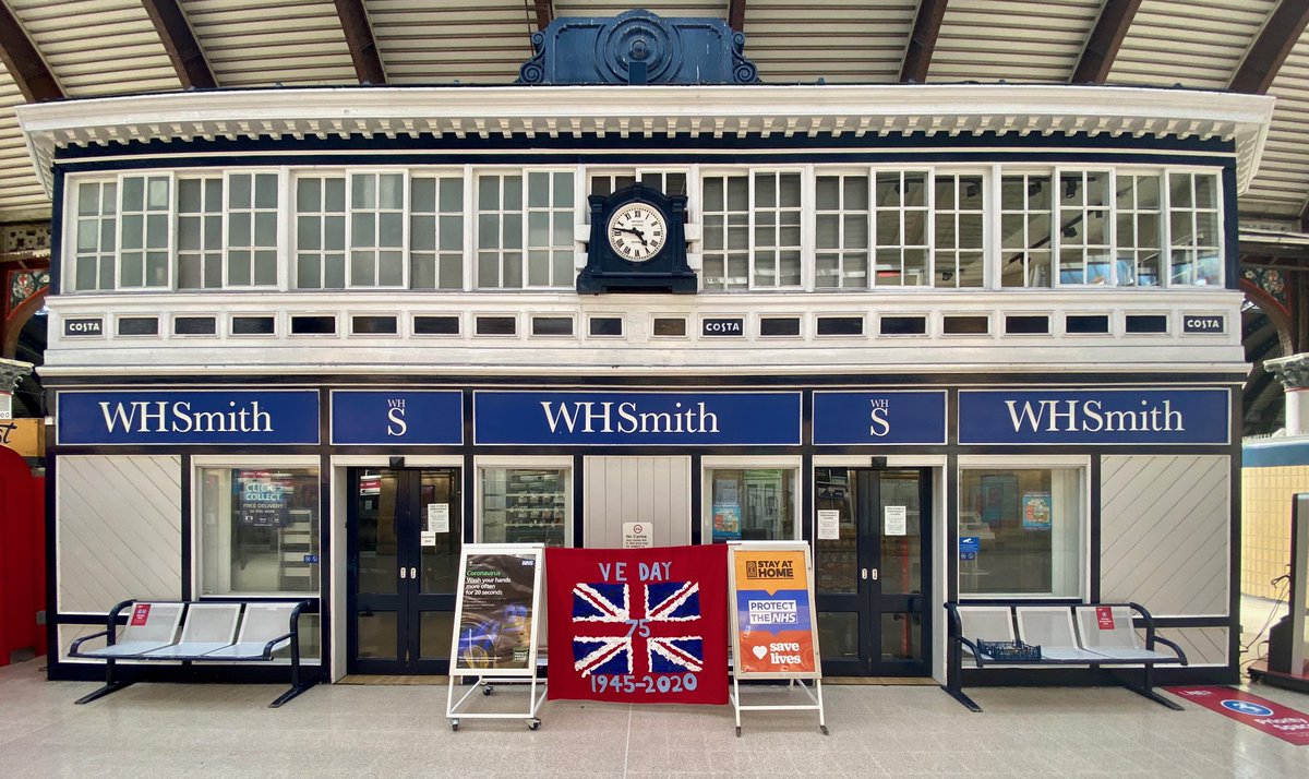 YorkScrubs's tweet photo. @YorkScrubs have been busy making banners and bunting for #VEDay with scrub offcuts for @LNER @WHSmith @DavidHorne https://t.co/2SXtmIfzQe
