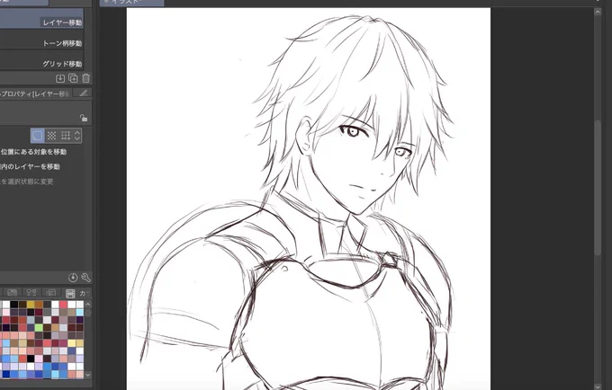 息抜きに描いてる途中のエビオ 