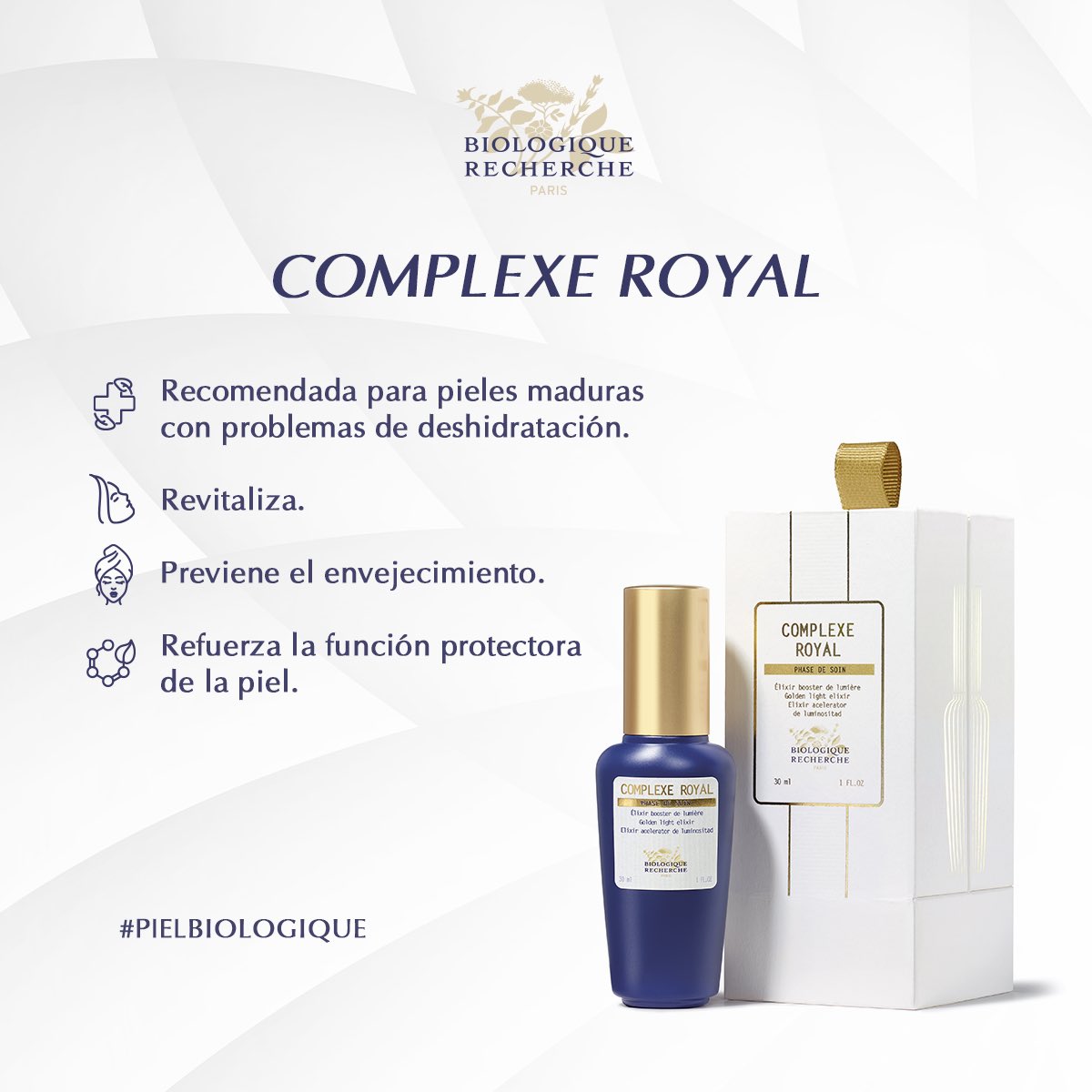 Nuestro Complexe Royal es el toque perfecto para sellar tu rutina de skincare, aportándole hidratación y luminosidad a tu piel. 
Entra a biologiquerecherche.com.mx
y encuentra nuestros #CentrosCertificadosBR para adquirir el tuyo. 
#PielBiologique
#BiologiqueRecherche