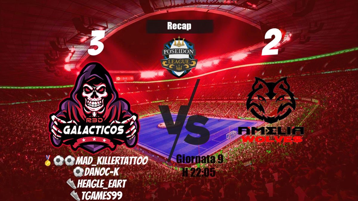 Vx3_Galacticos's tweet photo. 📌FULLTIME

🏆@Poseidonleague - #MajorLeague 
9ª Giornata (Ritorno)
✈️🆚@AmeliaWolves 

#PerOmniaAsperrima 
#GOR3D🔴⚫️

#ShareWithUs 
@rumors_pro @OffSidePage_ @NewsProclub @pctransfermarkt @RTAllProClub https://t.co/wsrwyJ5Y19