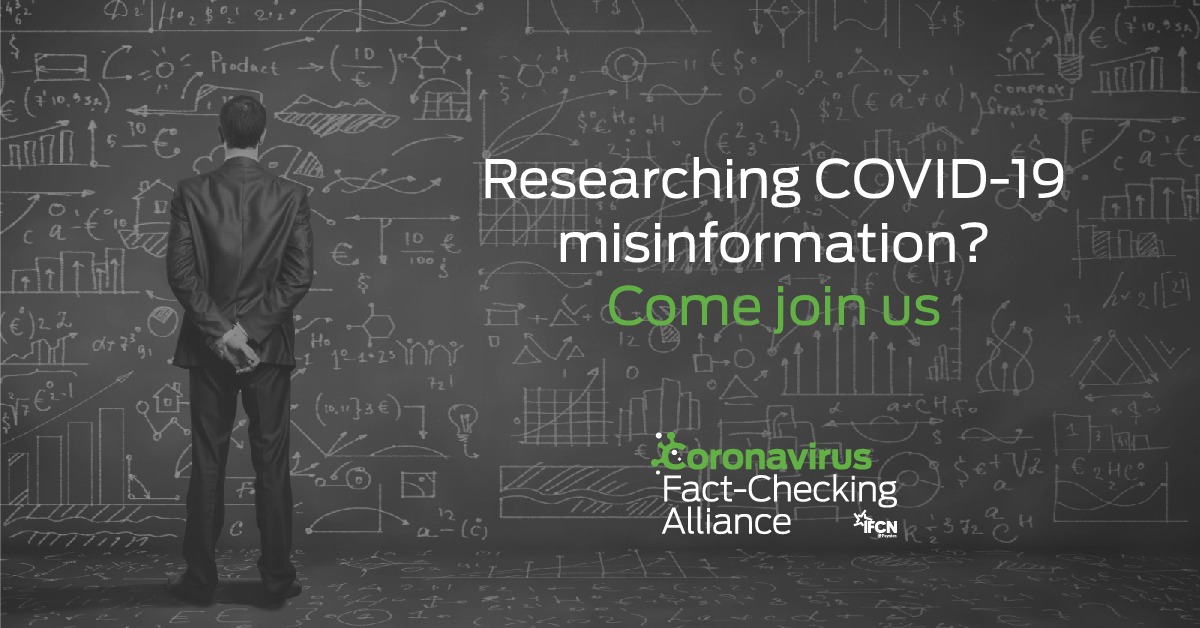 🔍 It is time to invite researchers to the #CoronaVirusFacts / #DatosCoronaVirus Alliance! <a href="/factchecknet/">International Fact-Checking Network</a> is ready to share with the best researchers a full database with more than 5,300 debunked hoaxes regarding #COVID19. Interested? Apply here 👉 poy.nu/3ceIIsZ