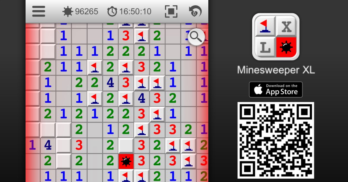 ColbieR's tweet photo. #MinesweeperXL is super challenging! The mine field is insanely toooooo large! https://t.co/dk1D9ePfCi https://t.co/MfPUGJ8lZx