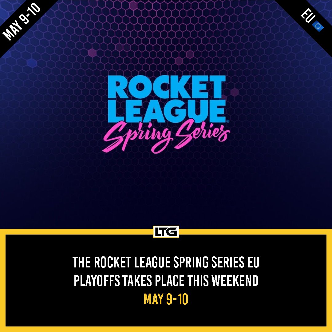 LifeThruGaming's tweet photo. Rocket League Spring Series Playoffs in Europe take place this week from May 9 - 10! Catch the top 8 team from EU face off on https://t.co/H3HL2dLrt1!
_
#rocketleague #rocketleaguespringseries #rlss #europe https://t.co/HVskF82RXo
