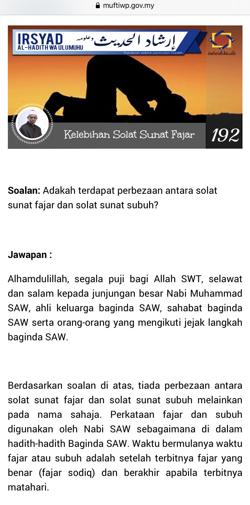 Sunat bila waktu solat fajar Solat