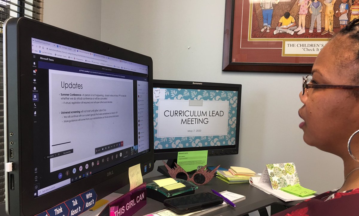 RCSMidSuccess's tweet photo. Almost 400 Curriculum Leads meet virtually this afternoon with Coordinators and Specislists! @rucoschools knows how to persevere. @AnnHaley_RCS @DrKayMartin_RCS #RCSKeepLearning https://t.co/VU9zddEY6i
