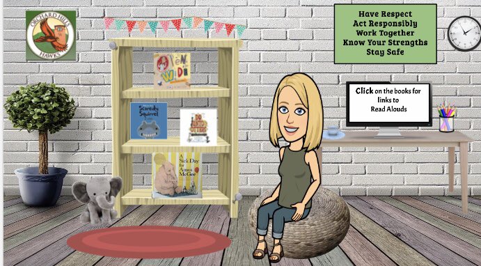Anjones928's tweet photo. Created my first virtual classroom!  I hope the kiddos enjoy their read alouds! ⁦@Hawks_OH⁩ ⁦@TUSDschools⁩ #virtualclassroom https://t.co/NhUvh11AZF