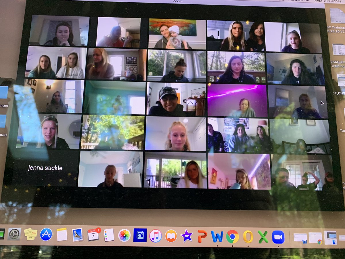 So happy we got the chance to honor our awesome seniors via Zoom today. This is an amazing group of young women and we are so proud of them. Bright futures ahead! (And so happy to see the whole team! We miss everyone.) THANK YOU SENIORS!