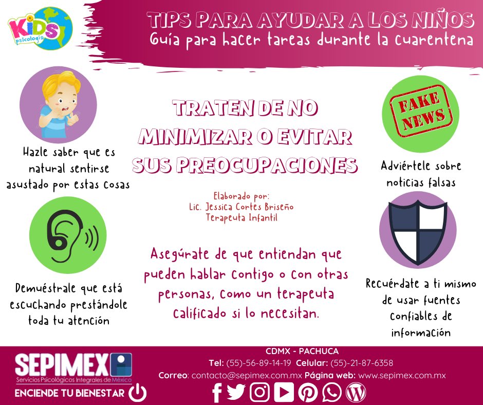 SEPIMEX's tweet photo. #SEPIMEXTeAcompaña
#QuédateEnCasa, ¡En esta contingencia seguimos contigo! Por eso en #SEPIMEX seguimos compartiendo contigo algunos tips para disminuir la preocupación que pueden sentir ante ciertas situaciones.
#SEPIMEXKidsEnCuarentena https://t.co/jA5IW6VOhR