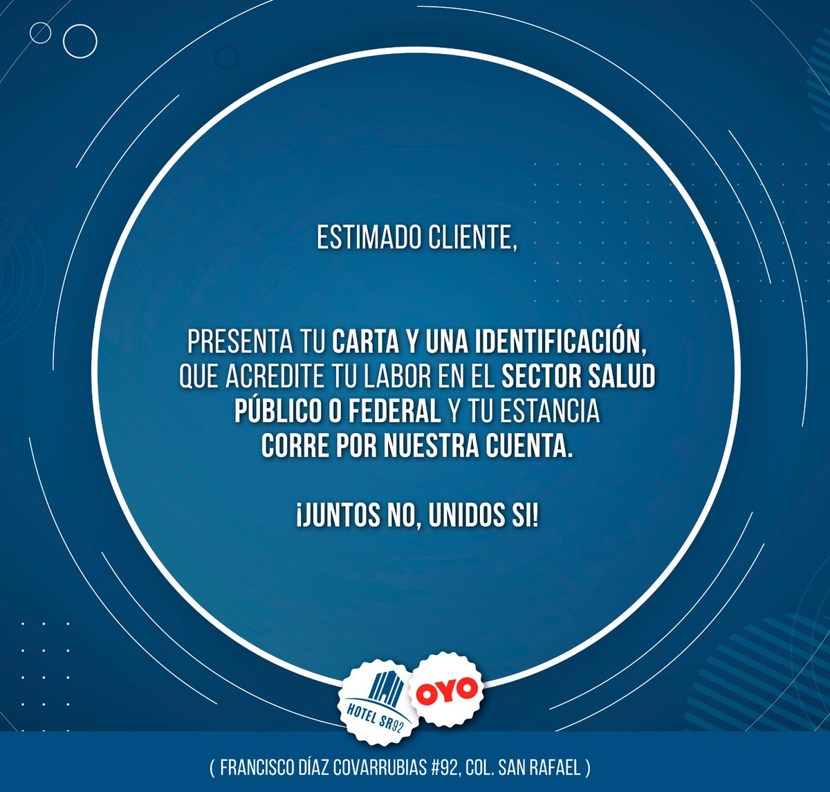 HotelSR92's tweet photo. 🚨 ¡AVISO IMPORTANTE! 🚨

#HotelSr92 #Covid_19 #COVID19mexico #COVIDー19 #COVID19mx #coronavirus #COVID #CDMX #CiudadDeMexico #Mexico https://t.co/j4UVWwFB0D