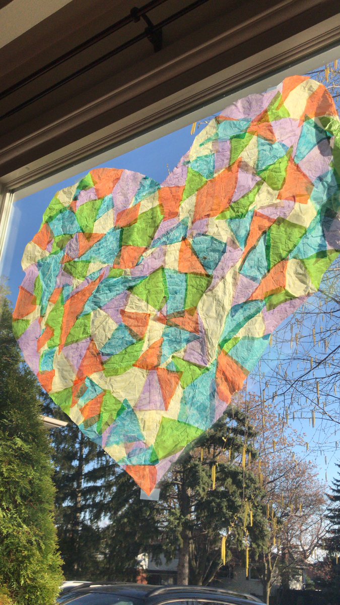 jenn_e_silver's tweet photo. Tissue paper stained glass! #ArtsAtHome https://t.co/zPZe85tZmH