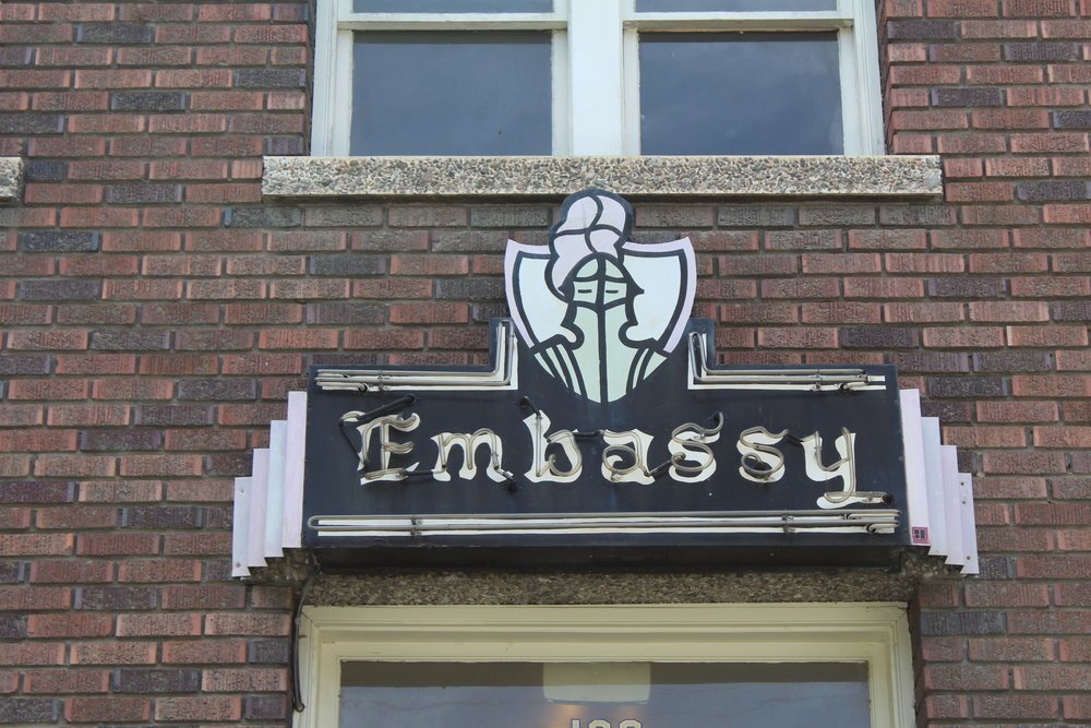 The Embassy Apartments - located at 130 S 300 E. Not the coolest looking apartment but I love its sign.