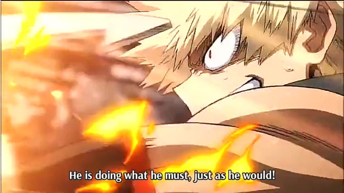 In the ova, Class A had to fight a villain ( which turned out to be All Might) When the others thought that Kacchan / Bakugou was acting stupid, Deku was the only one who knew his intentions