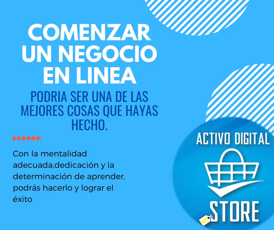 ActDigitalStore's tweet image. 🔥Comenzar un negocio en línea podría ser una de las mejores cosas que hayas hecho. De acuerdo, no vas a ganar millones de la noche a la mañana, pero con la mentalidad adecuada, la dedicación y la determinación de aprender, podrás hacerlo y lograr el éxito👌