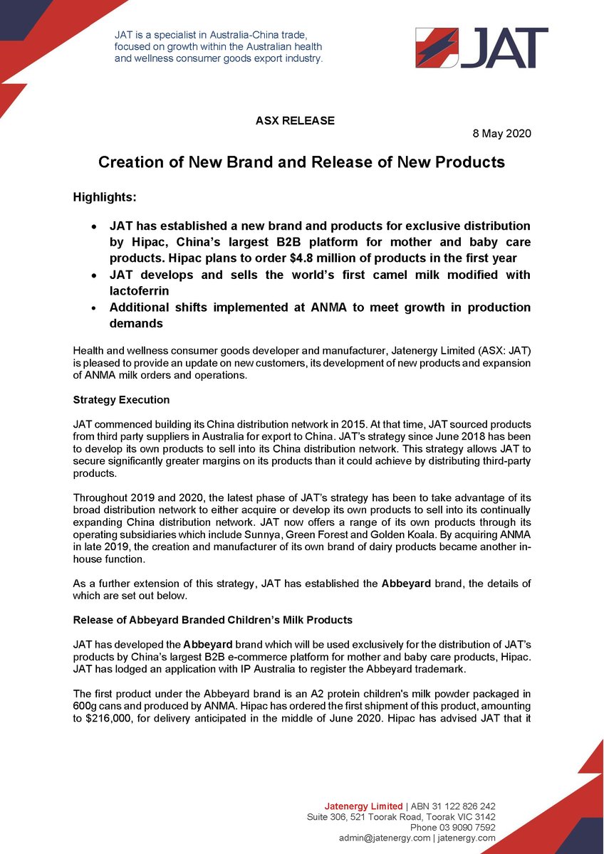 Jatenergy's tweet photo. Creation of new brand and release of new products: https://t.co/yndvzlUuoi https://t.co/G3OaBEg5o5