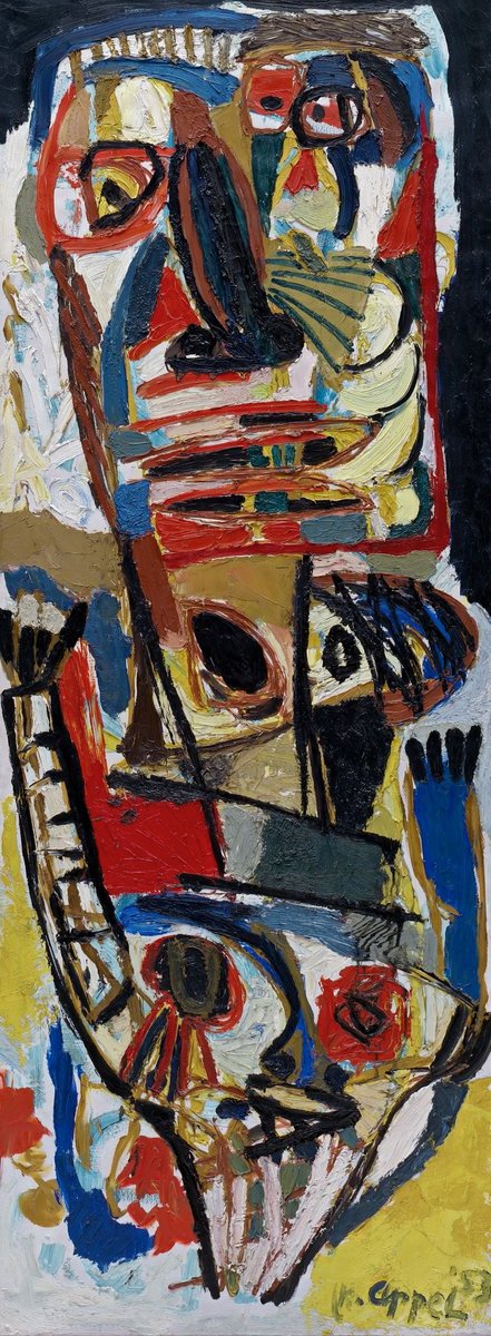 guggenheimbot's tweet photo. Two Heads by Karel Appel, 1953 https://t.co/xo1XaERXUm #abstractexpressionism #karelappel https://t.co/wbR8rHu5eA