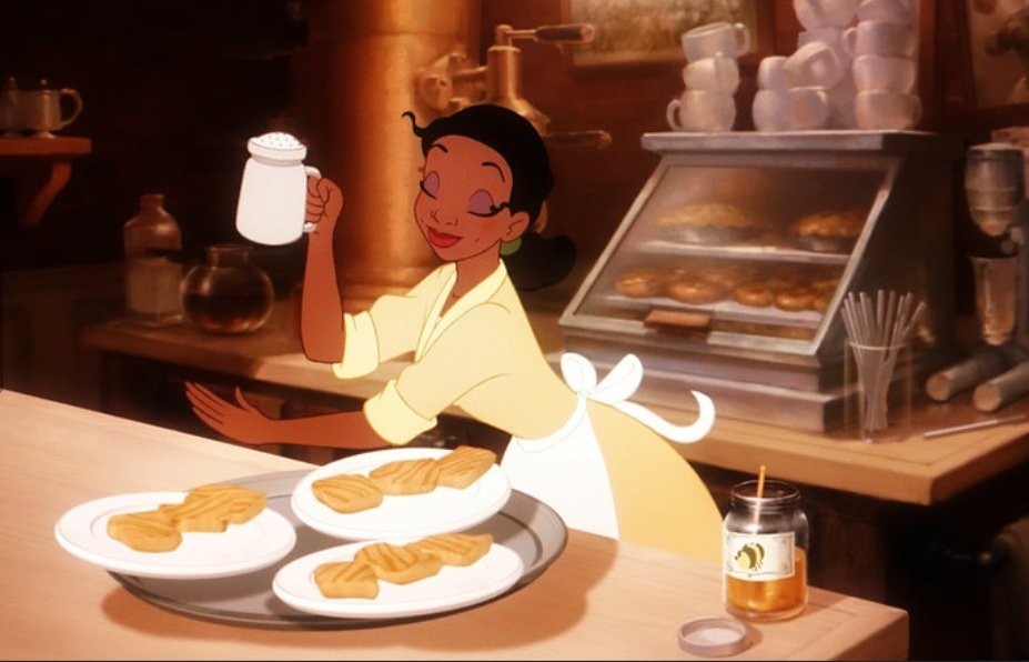 タコクラゲひろちょい隊長 Twitter પર ディズニーアニメのメニュー再現 第3段はこちら プリンセスと魔法のキス より 主人公ティアナの得意料理 ベニエ