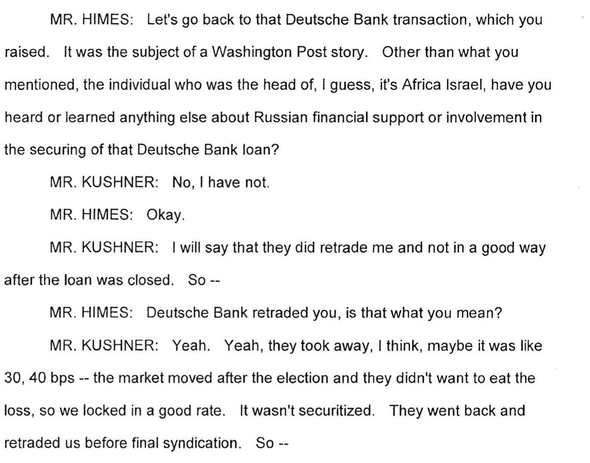 HIMES: So, douche, got any insights about Russians and Deutsche Bank?KUSH: Yeah man, we had a thing with like 40 basis points after, man this being president shit is hard! What was the question?