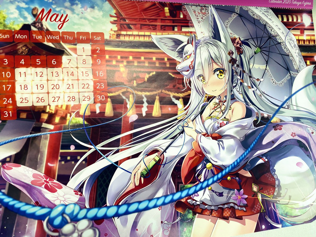 藤真拓哉 戦翼のシグルドリーヴァ در توییتر 藤真拓哉カレンダー5月のイラストはこちら けも耳な宮の宿り神様