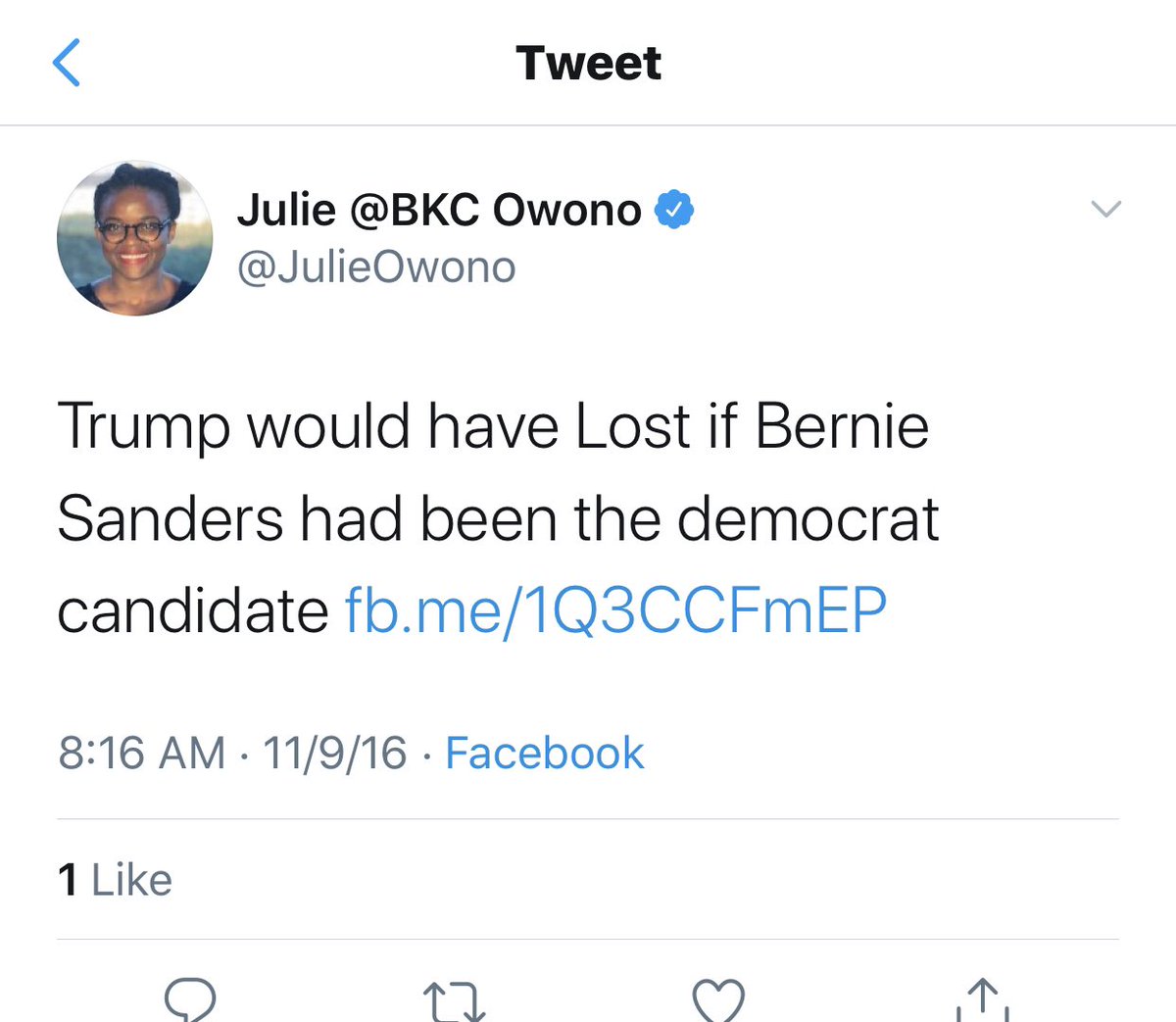 10. I’m just going down the line here, folks. And fitting right in is new Facebook Oversight Board Member - Julie Owono.She’s wishing for a quick and *four year* Trump presidency.Do these posts give you confidence that her censorship decisions won’t reflect a political bias?