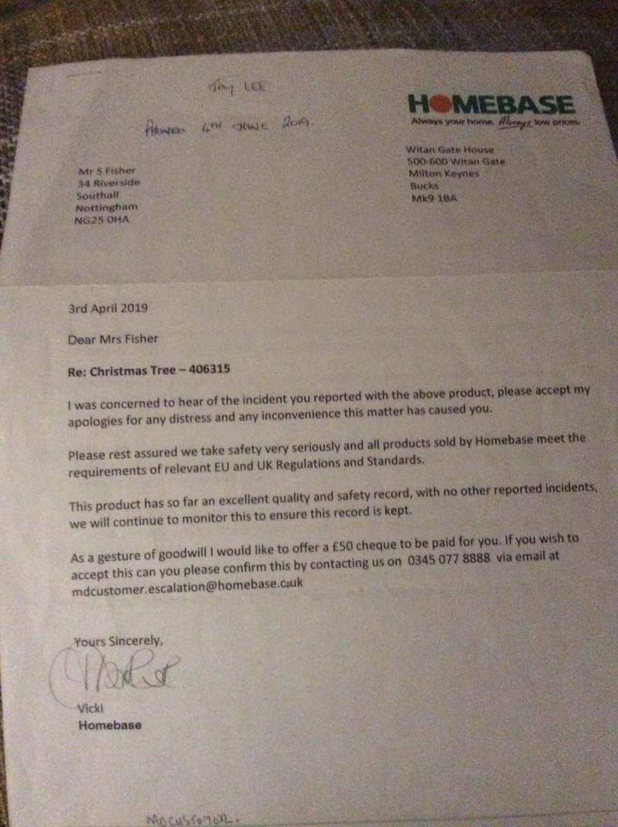 robertfisher54's tweet photo. @Homebase_uk good morning, can I please refer you to the letter ( photo) I have still not received the £50 offered dated 2019 

Many thanks S.fisher https://t.co/wydmoqNGrz