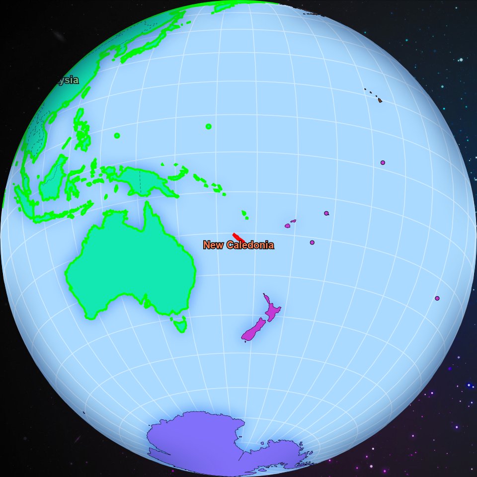 worldwarbot's tweet photo. August 2094, Malaysia conquered New Caledonia territory.
New Caledonia has been completely defeated.
13 countries remaining.
Check the full map at https://t.co/PlOxRP6c4w
#Malaysia #NewCaledonia https://t.co/GT132T9GjR