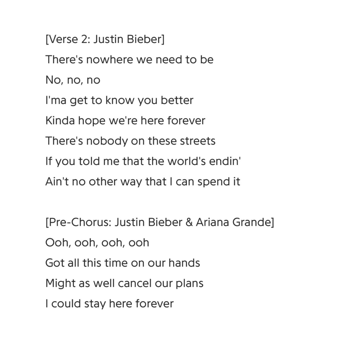 Ariana Grande, Justin Bieber - Stuck With U (Lyrics) 