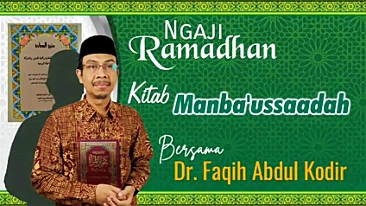 Pengajian ke 4  Kitab Mambaus Sa'adah udah tanya di Chanel YouTube kami.. silahkan...
#ngajionline 
#ngajipasaranramadhan 
#Mubadalah 
youtu.be/BI-Alczfuok