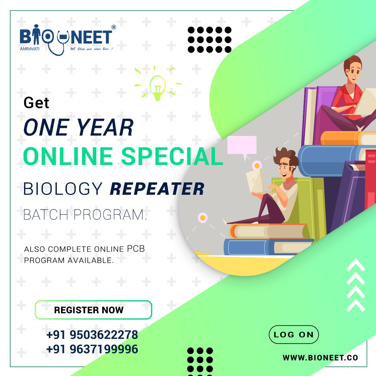NeetBio's tweet photo. We assure you nothing can come between you and your study.
Get a one-year online special #repeater_batch_program.
#Study_online_from_Home With our #online_video_classes.
you need to join with #BiO_NEET_Amravati for your online classes.
https://t.co/g2BaFF8b99 https://t.co/N3VTZWiyQm