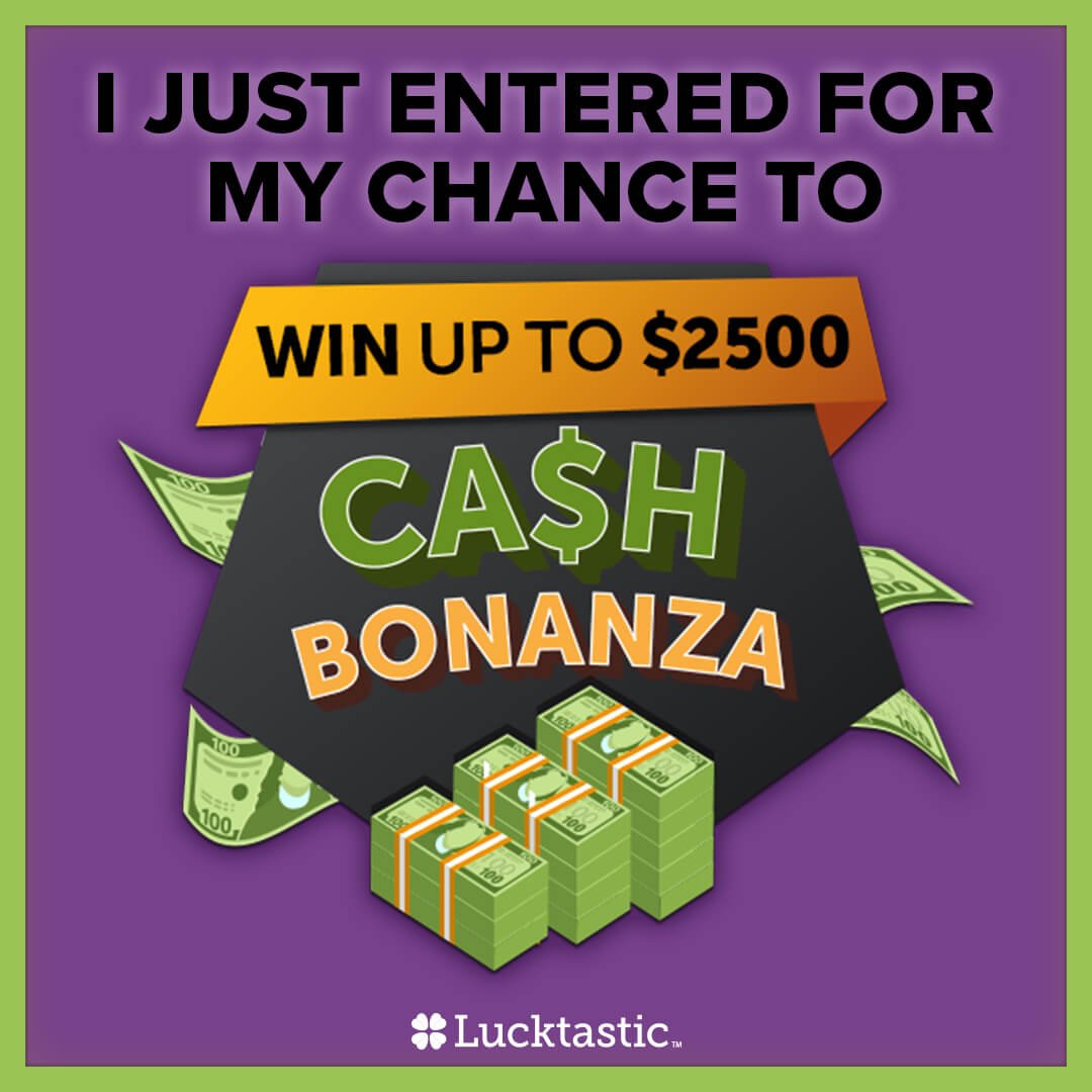 Smokeycoder's tweet image. I just entered for a chance to win a cash bonanza, what about you? lucktastic.onelink.me/3188221026?pid…