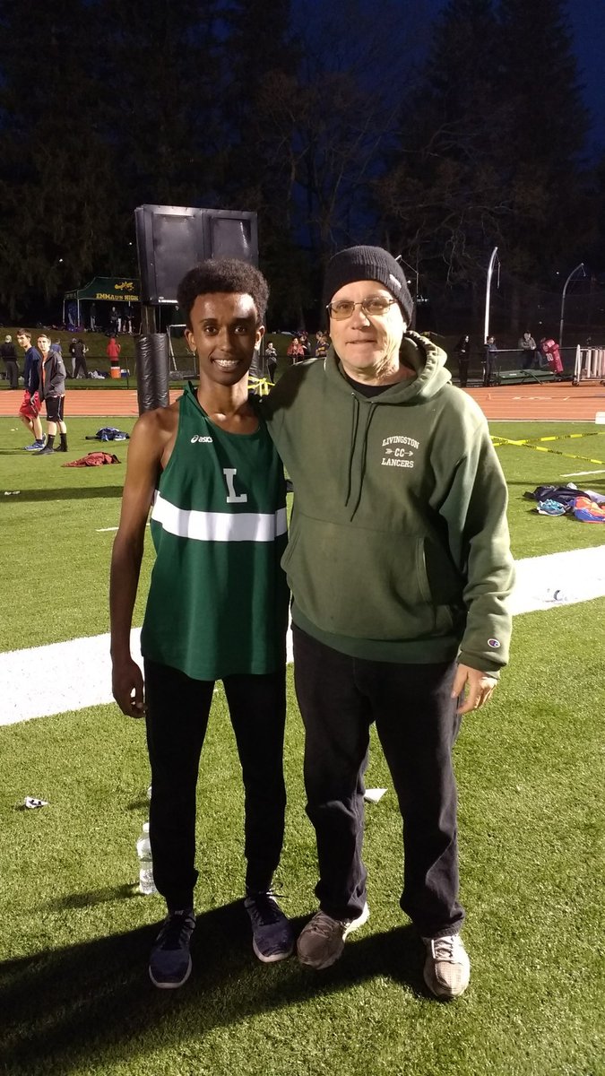 LHS_Track's tweet photo. Another great #ThursdayThrowback for Philmon #PhilMAN Mehari. This was from Freshman year, after breaking the the frosh 3200m record at Red & Black Invite at ESU!! 2017! #legend #distance #GoLancers @LivLancers07039 https://t.co/8TW5nxKXMV