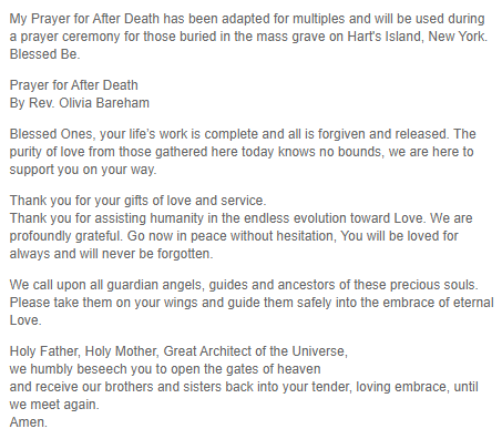 DyingToBloom's tweet photo. Olivia Bareham @sacredcrossings is a certified Death Midwife, Home #Funeral Guide and Celebrant. Thank you for this lovely prayer! #dodeathdifferently https://t.co/ytTdzjcUFb