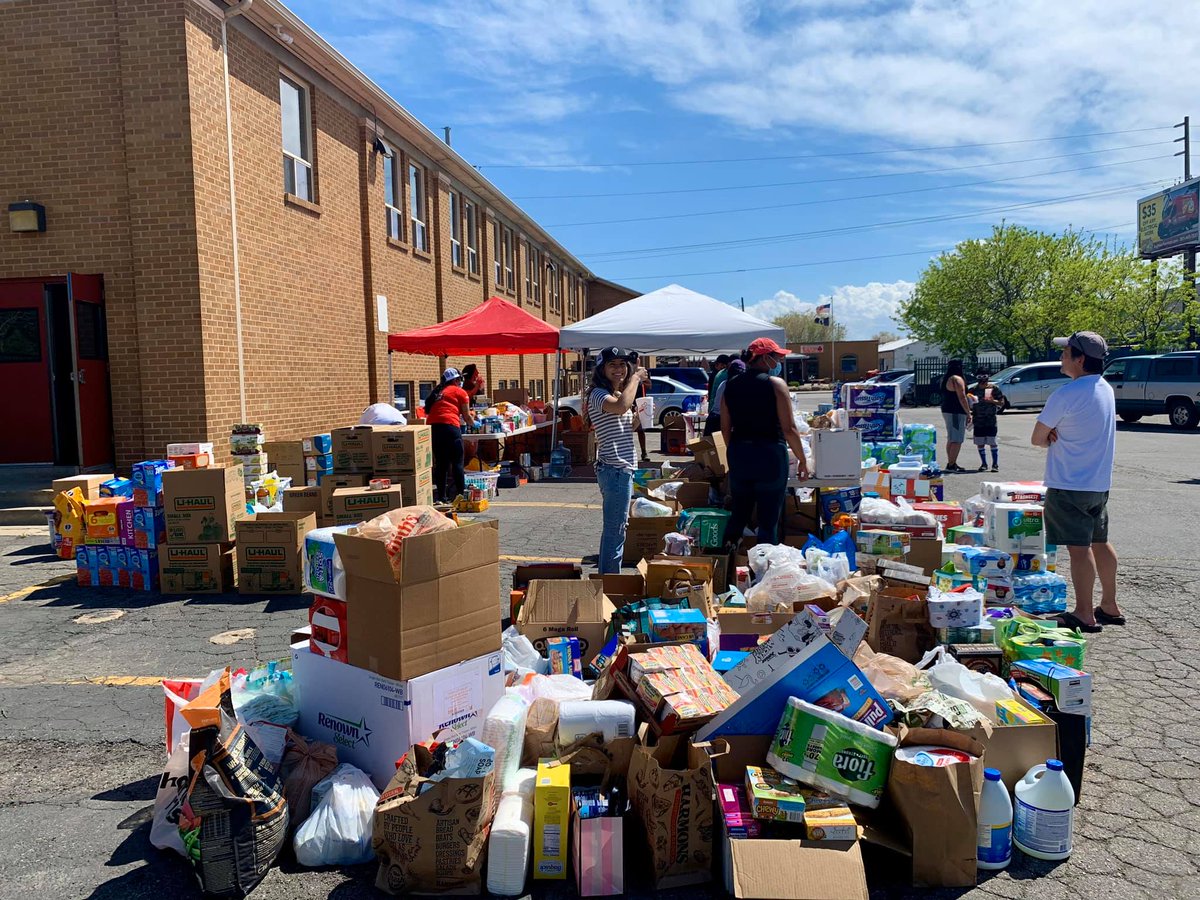 We also couldn't have done this without so many amazing volunteers! We had volunteers sanitize supplies, organize and package supplies, carry and load boxes into trucks. The outpouring of support and love was beyond what we imagined.