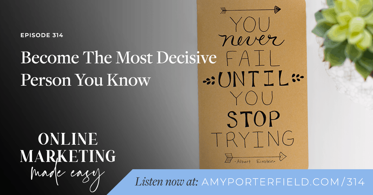 ValuedVoiceLV's tweet image. #314: Become The Most Decisive Person You Know dlvr.it/RWD976 #BusinessMindset #amyporterfield @AmyPorterfield