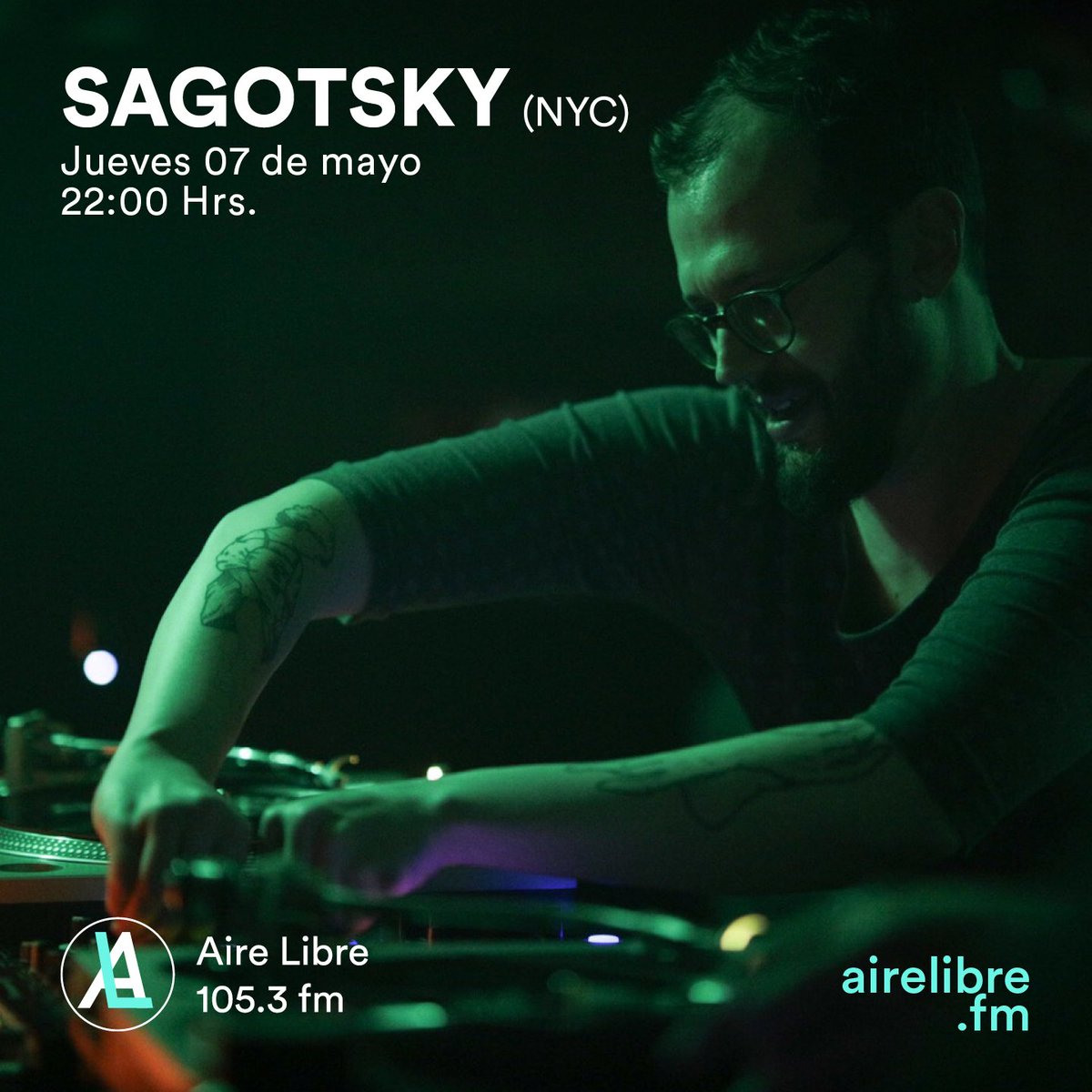 airelibre_fm's tweet photo. #MixtapeAL presenta #SAGOTSKY, este jueves en punto de las 22:00 hrs a través del 105.3FM #LaRadioDeLaCDMX #QuédateEnCasa https://t.co/F2kiEfLVDm