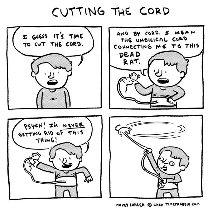i drew a comic about cutting the cord 