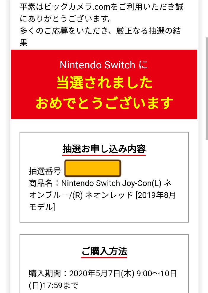 ビックカメラ抽選 ビックカメラ抽選