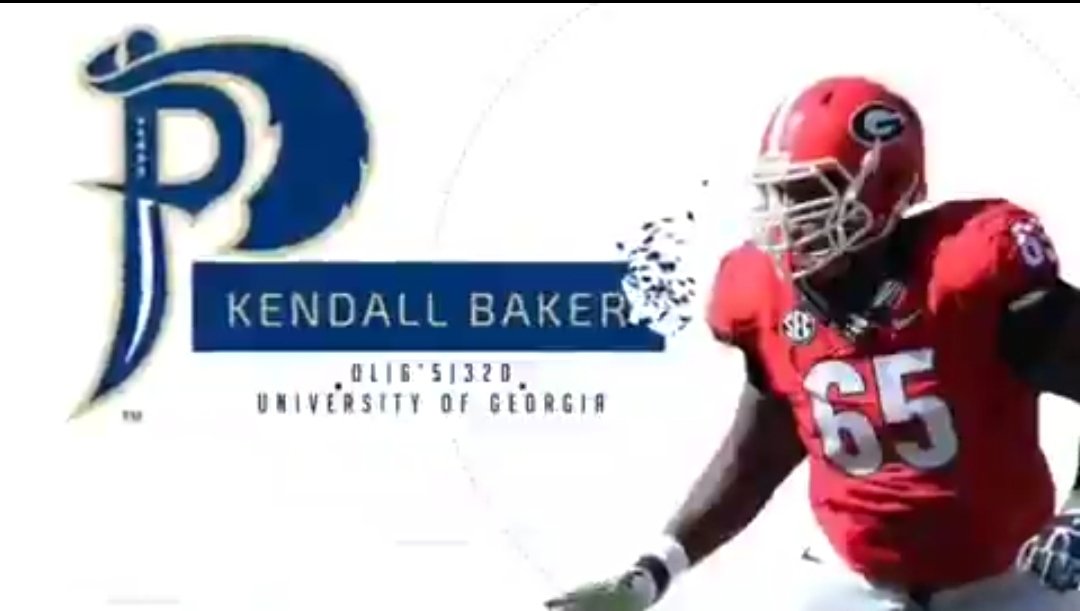 The Massachusetts Pirates have signed Kendall Baker, an offensive lineman out of Georgia.