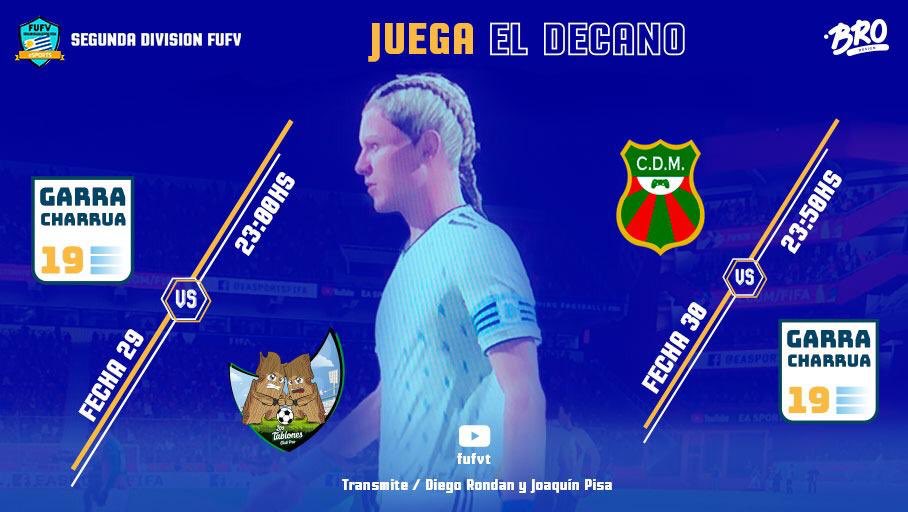 GarraCharrua_19's tweet photo. LLEGO EL MOMENTO
El tren hace esta noche la ultima parada, ultimas 2 fechas de liga, esperando conseguir buenos resultados para llegar al destino planeado: PRIMERA DIVISIÓN.
#VolverAPrimera
#DecanoDelPro🎮
#SeAsomanALosBalcones https://t.co/BSDVvEyFDz