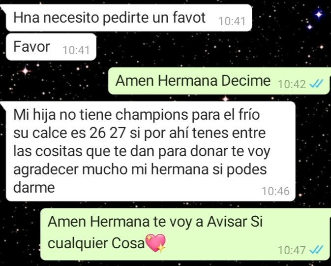 Queria pedirles un Favor de corazon una Hermana Me escribio pidiendome esto ' 
Ahora con el Frio esta Necesitando ' Porfavor si Alguien de buen Corazon Me puede Ayudar Les Voy A Agradecer muchisimo gracias Bendiciones <a href="/jsandinopy/">Joel Sandino 🎶🎸</a> podes Rt Porfavor