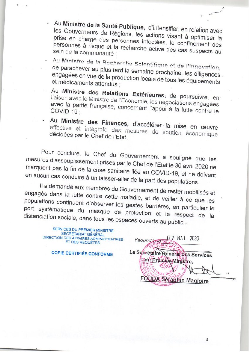 Cameroon PM Cameroun tweet media