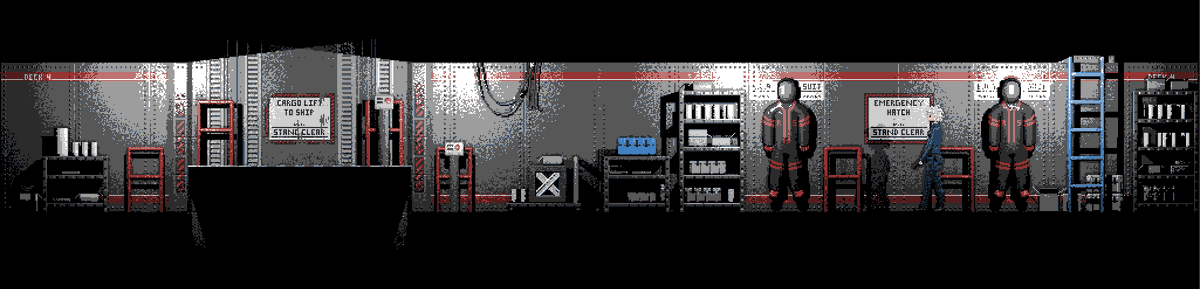 kmdreko_'s tweet photo. Room 3.4.c complete! (EVA access, cargo lift, and misc storage) :D 

#pixelart #gamedev #madewithunity https://t.co/ExVWRb9AnR