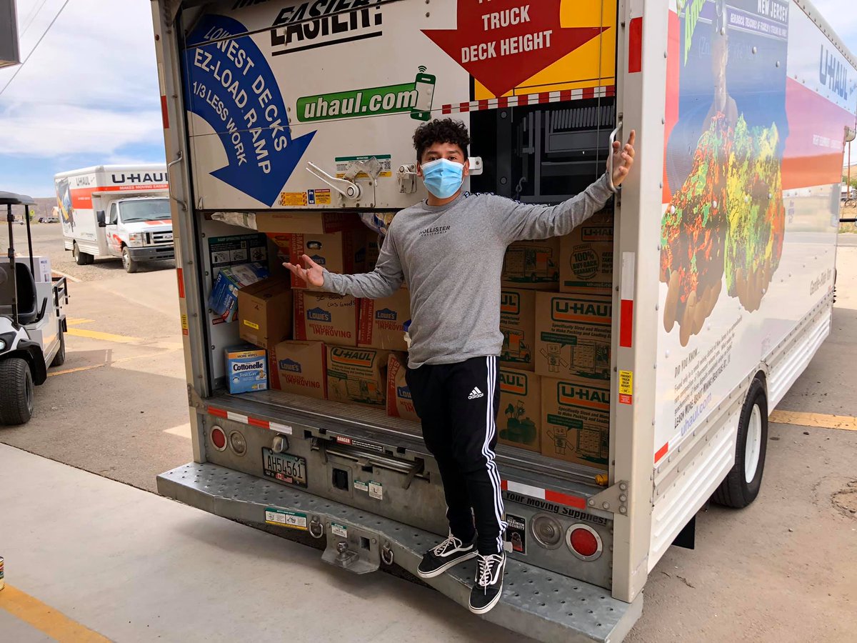 With all the donations we filled 1 26’ UHaul, 2 20’ UHauls and 1 van. We are thankful for the Urban Indian Center of Salt Lake City for their partnership and yesterday they traveled to Montezuma Creek, Utah and safely delivered all the supplies to the Utah Navajo Health System.