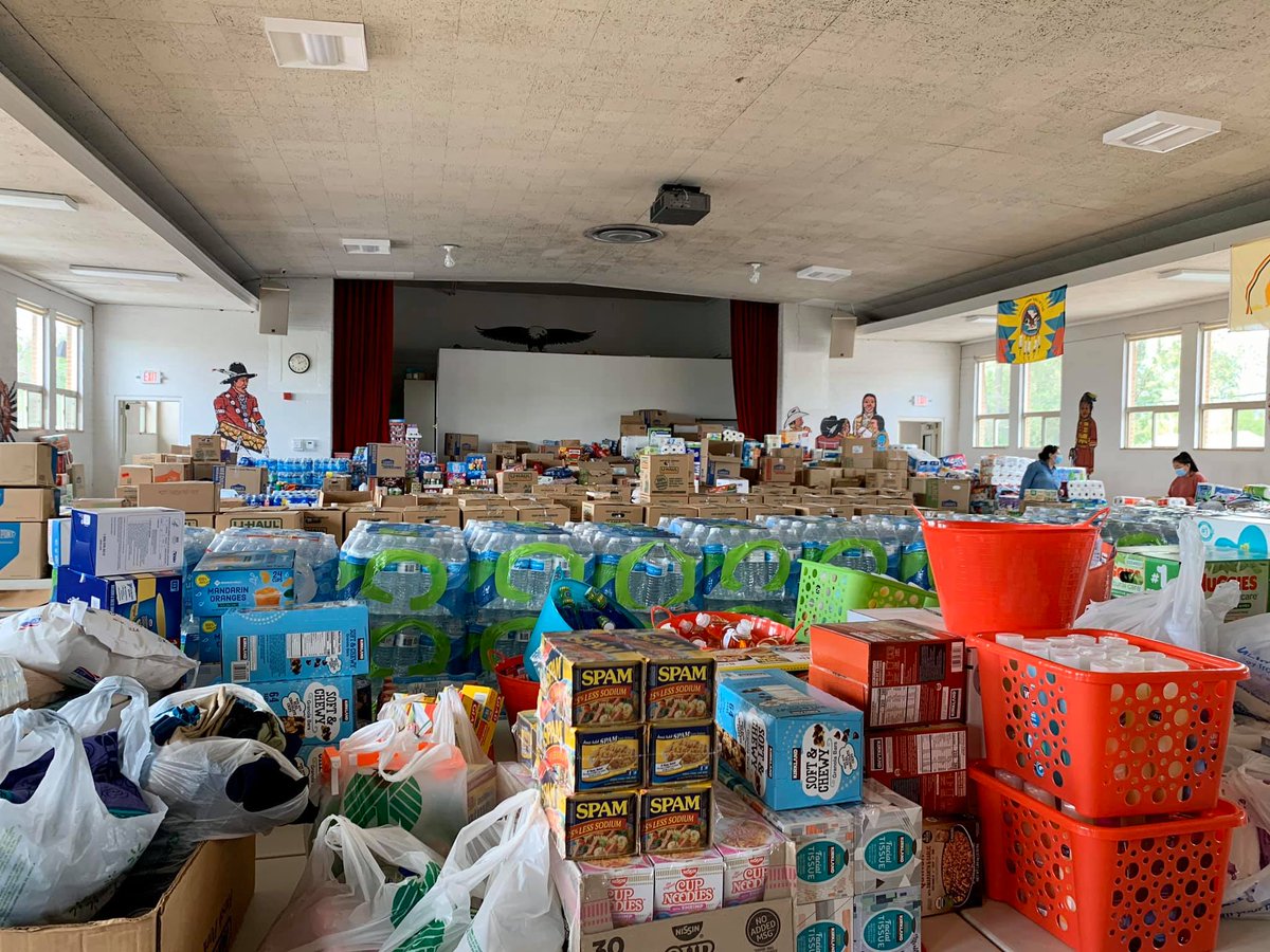 I am still amazed and get emotional for the community coming together to help the Navajo Nation during this time. These donations will go to families in need, our elders, and homes under quarantine. Everything donated is a blessing of love, hope, resiliency, and strength.