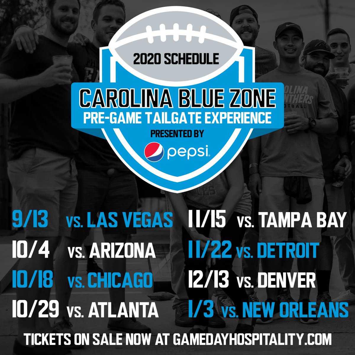 2020 Carolina Home Tailgate Schedule, Tickets are On-Sale Right Now at GamedayHospitality.com and Are Refundable if Games are Cancelled or Played with No Fans in the Stands!