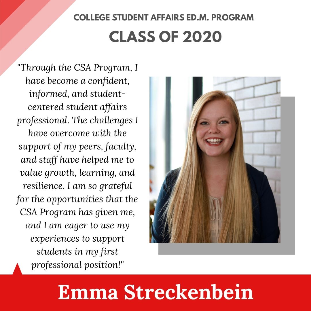 Rutgers_CSA's tweet photo. Next up for our CSA Graduate Spotlight is Emma Streckenbein! https://t.co/T099yCfRv2