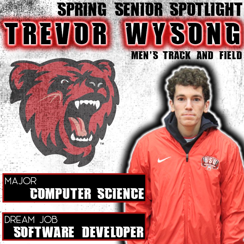 bsubears's tweet photo. 🏃‍♂️Senior Trevor Wysong is a computer science major and one day wants to be a software developer🏃‍♂️
-
#BSUBears #BSUTF https://t.co/WkG6Nr2tBD
