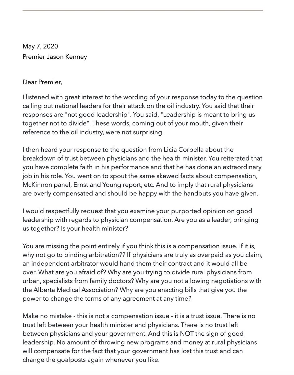 FionaMattatall's tweet photo. Another Alberta physician who is fed up with being mistreated by our government. This is her response after today's press conference (posted with permission) 👇🏻
#ABdocs4patients #AbLeg https://t.co/nhmZEN5Nkv