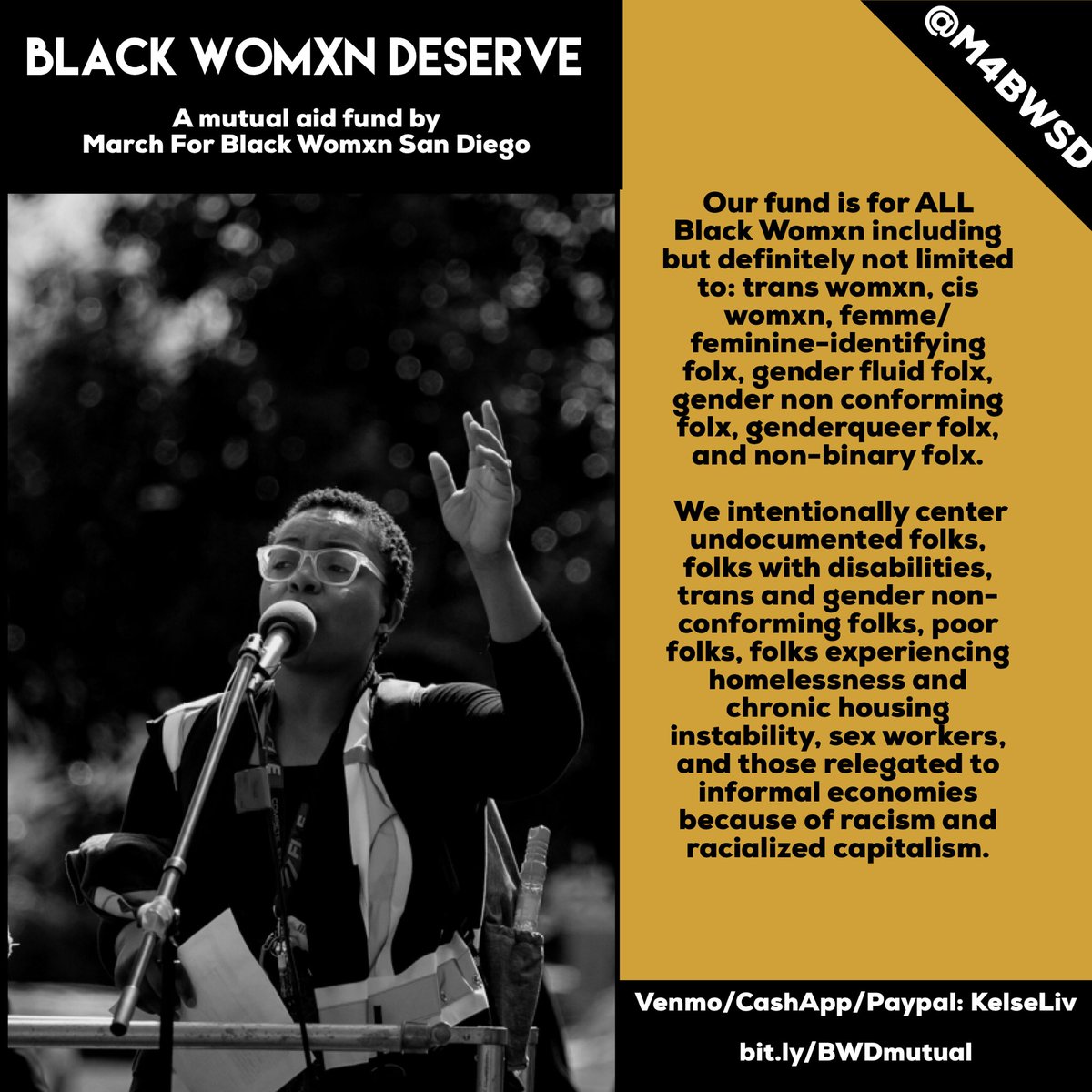 M4BWSD's tweet photo. We do this in legacy of our ancestors who created networks of support out of necessity and love. We show up for each other because we know the system will not prioritize us and our struggles are bound together. https://t.co/wxagVqdPlE